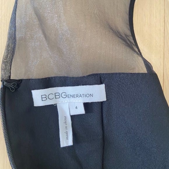 BCBGeneration Handkerchief Dress with Illusion Neckline & Collar - Picture 7 of 9